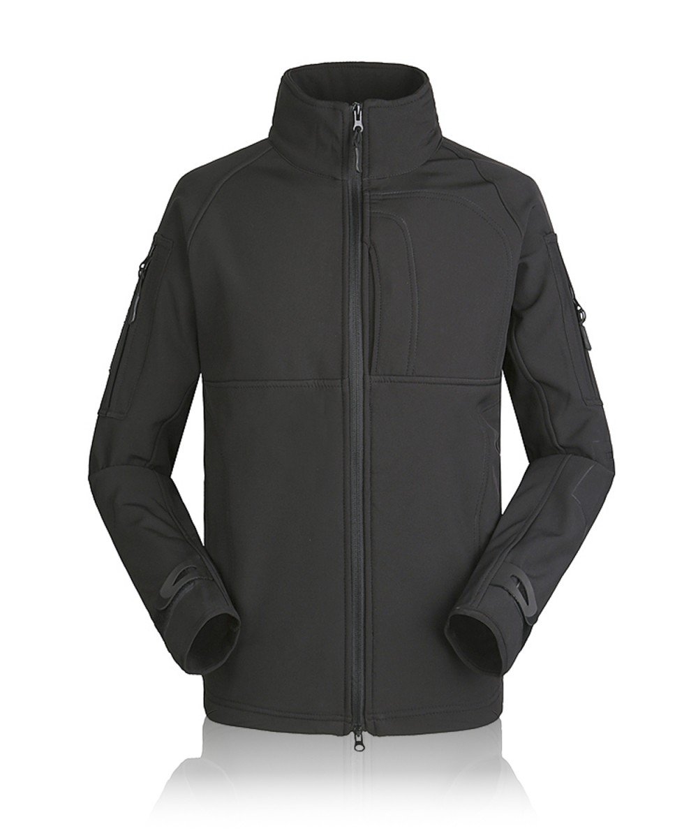 Тактична куртка SoftShell "1991" на флісі (Black)