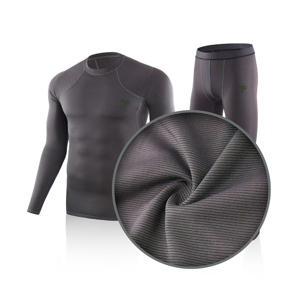 Fleece thermal underwear set "1991" (grey)