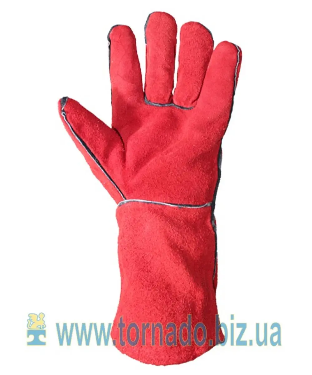 Leather gloves with cuffs with lining buy in Kiev and Ukraine in