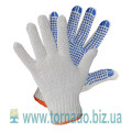 Knitted gloves with PVC dot (4 threads)