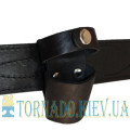 Leather belt pouch under baton/flashlight narrow