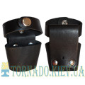 Leather belt pouch under baton/flashlight narrow
