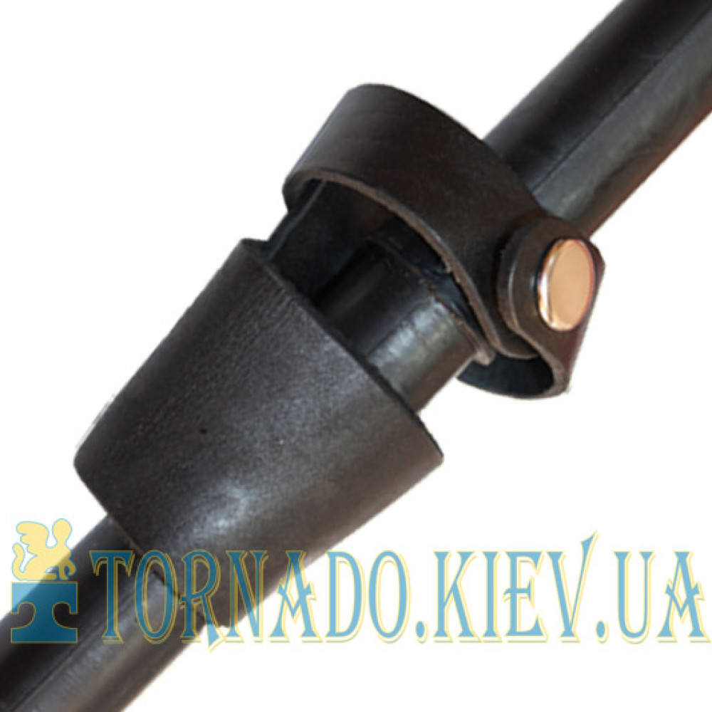 Leather belt pouch under baton/flashlight narrow