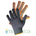 Knitted gloves with PVC dot