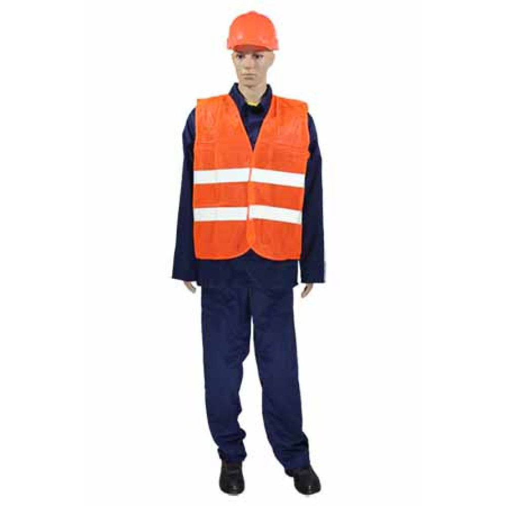 Signal vest (orange) (China) reflective stripe