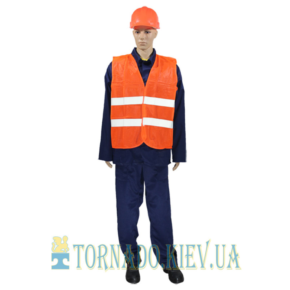 Signal vest (orange) (China) reflective stripe