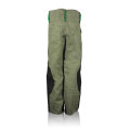 Welder's tarpaulin suit with leather overlays