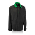 Welder's tarpaulin suit with leather overlays