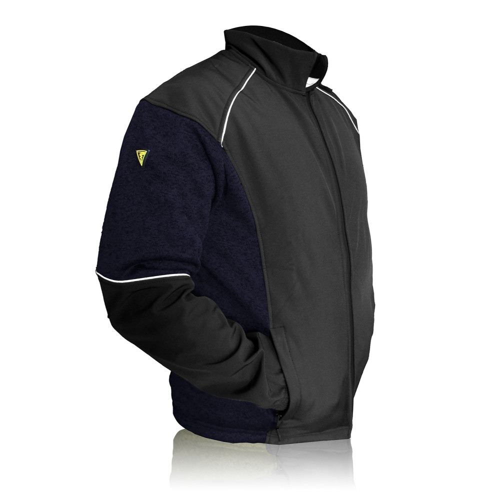 Blue softshell combo sweatshirt