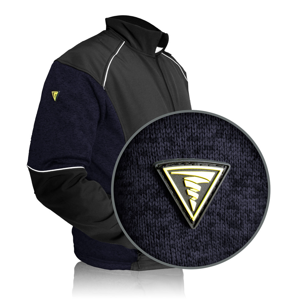 Blue softshell combo sweatshirt