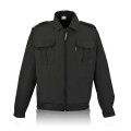 Security guard suits for men "Okhrana-Lux" black made of Rip-Stop fabric.