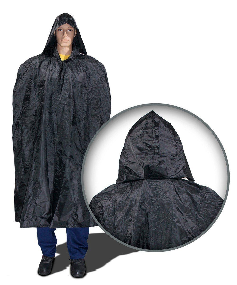 Black cape coat