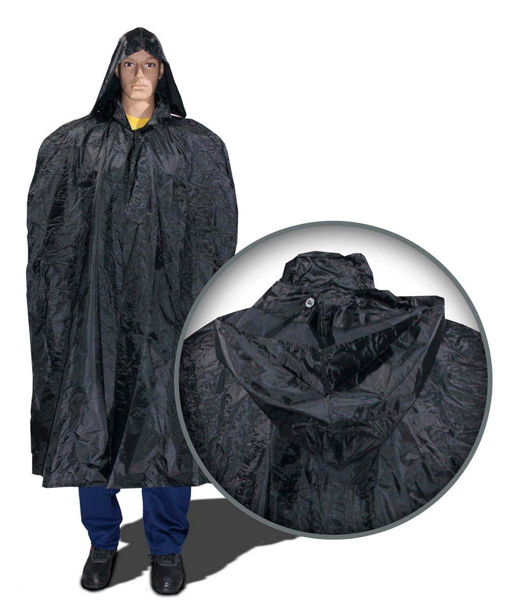 Black cape coat