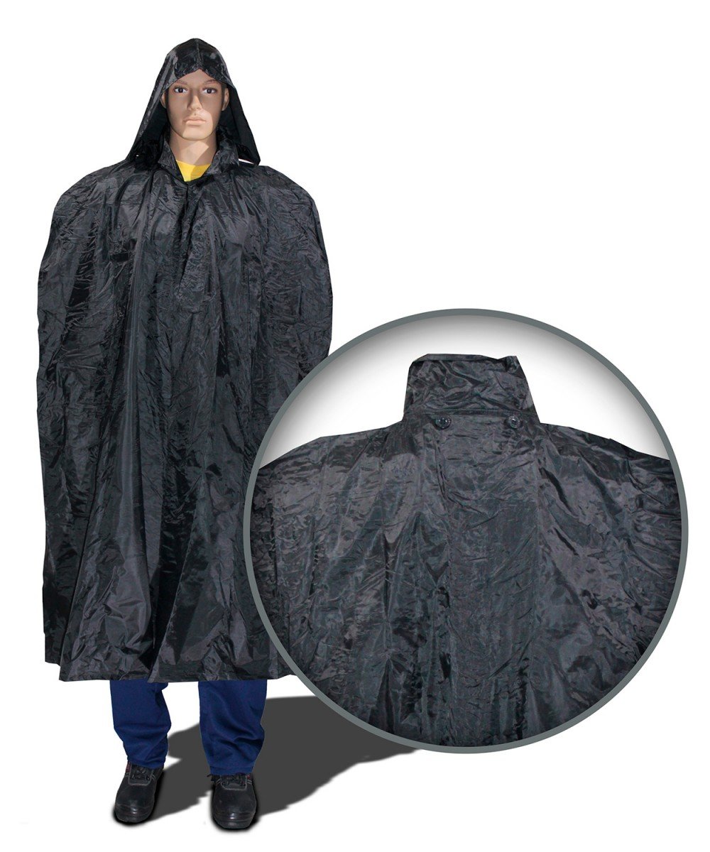 Black cape coat