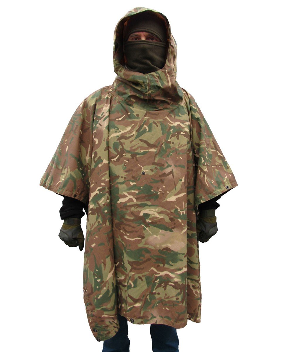 Poncho camouflaged multicam 