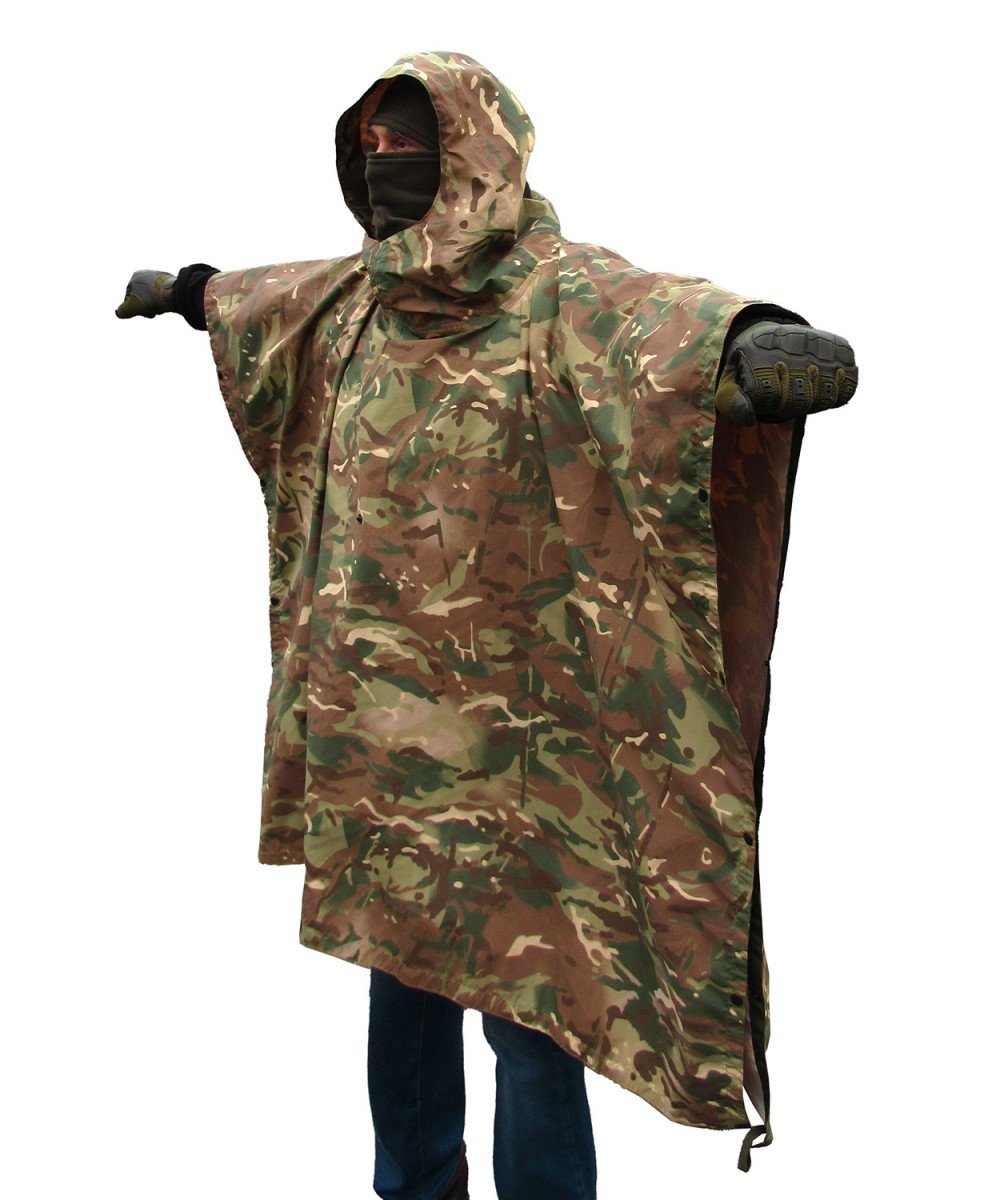 Poncho camouflaged multicam 