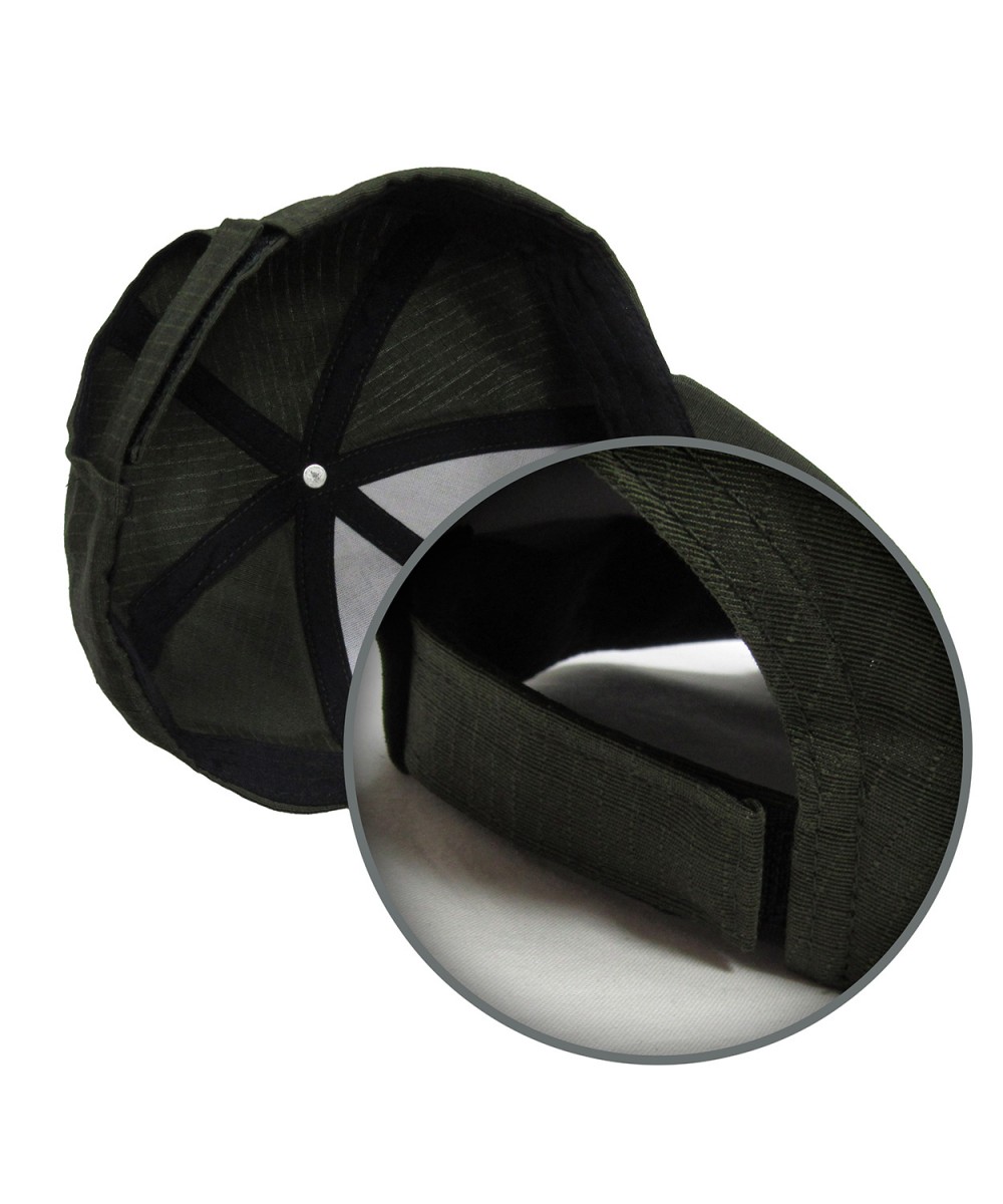 Baseball cap dark olive with Velcro over the head
