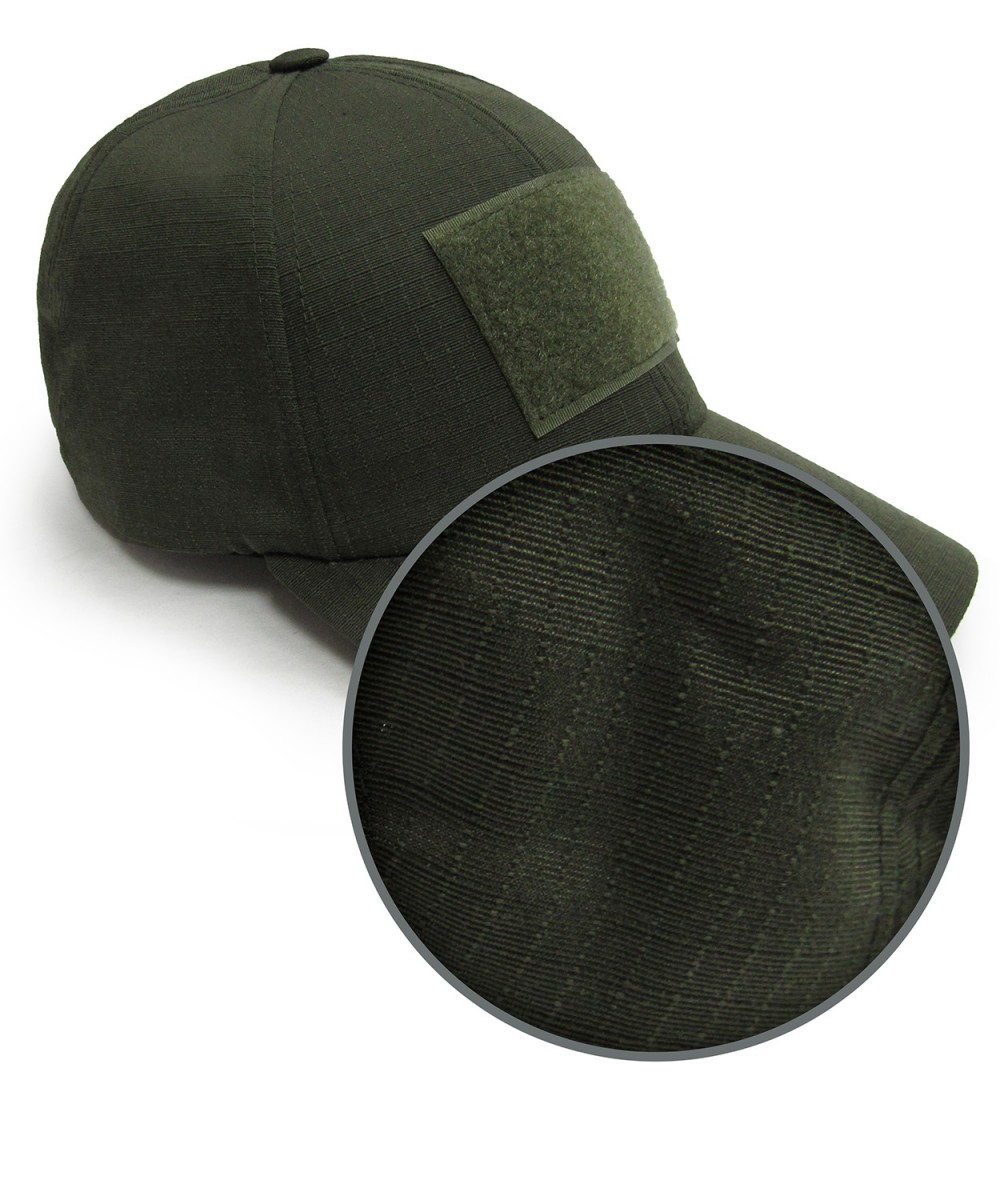 Baseball cap dark olive with Velcro over the head