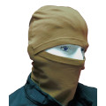 Beige knitted hat-mask-mask