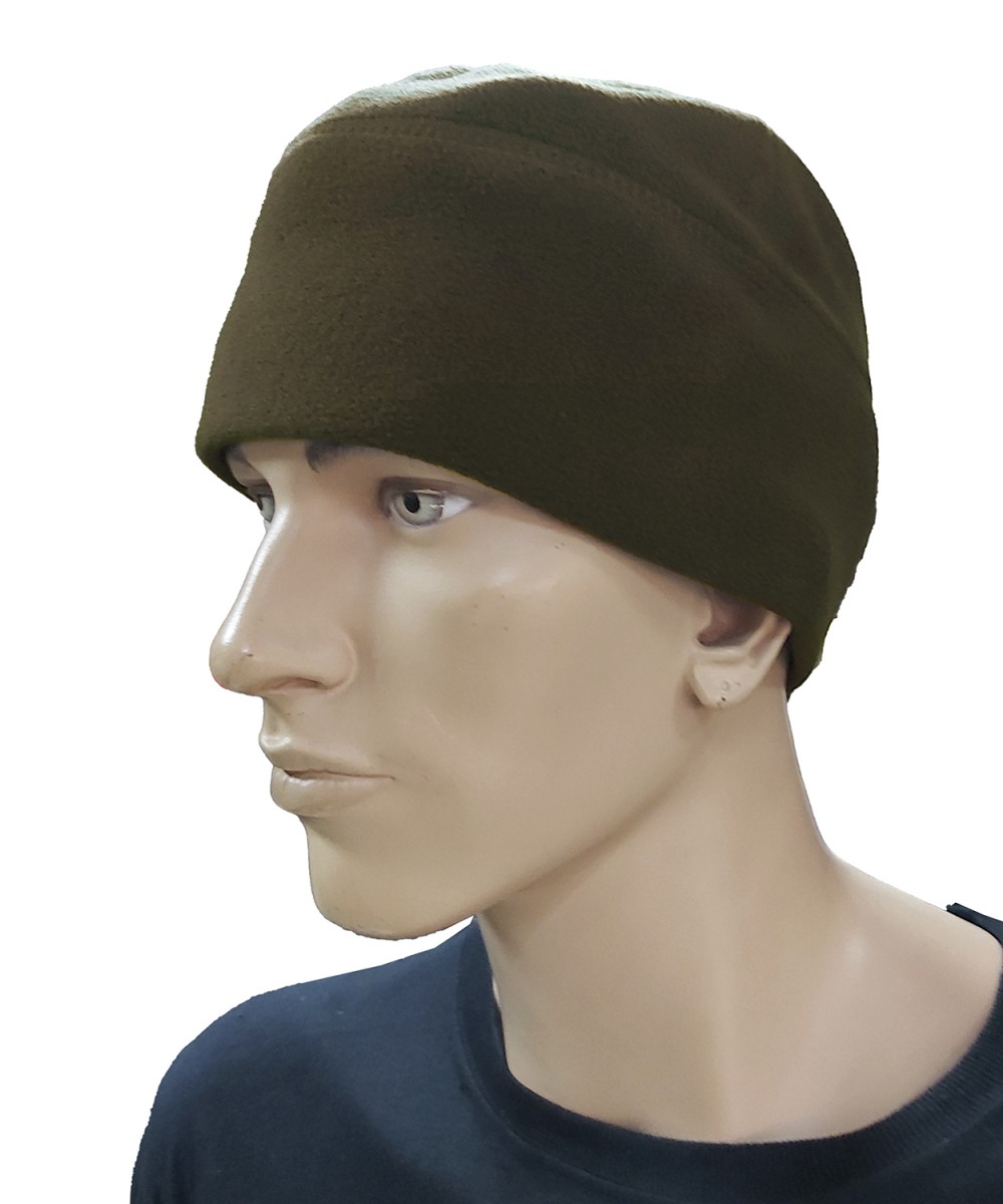 Khaki fleece hat