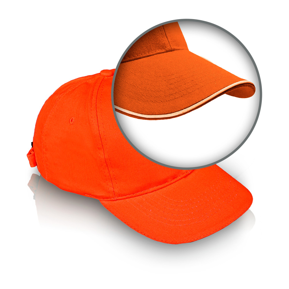 Baseball cap with edging red (please check the price with managers)