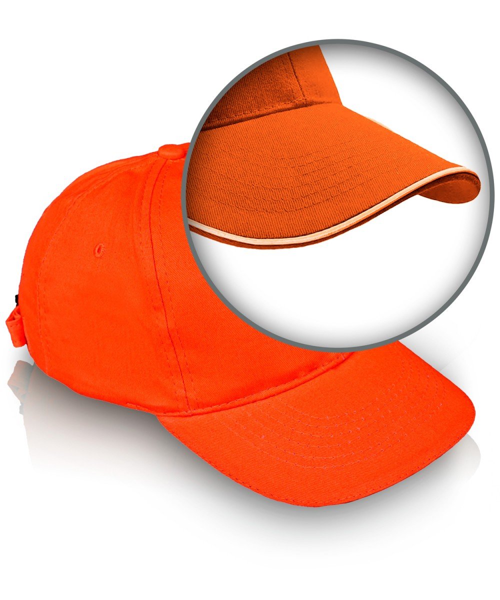 Baseball cap with edging red (please check the price with managers)