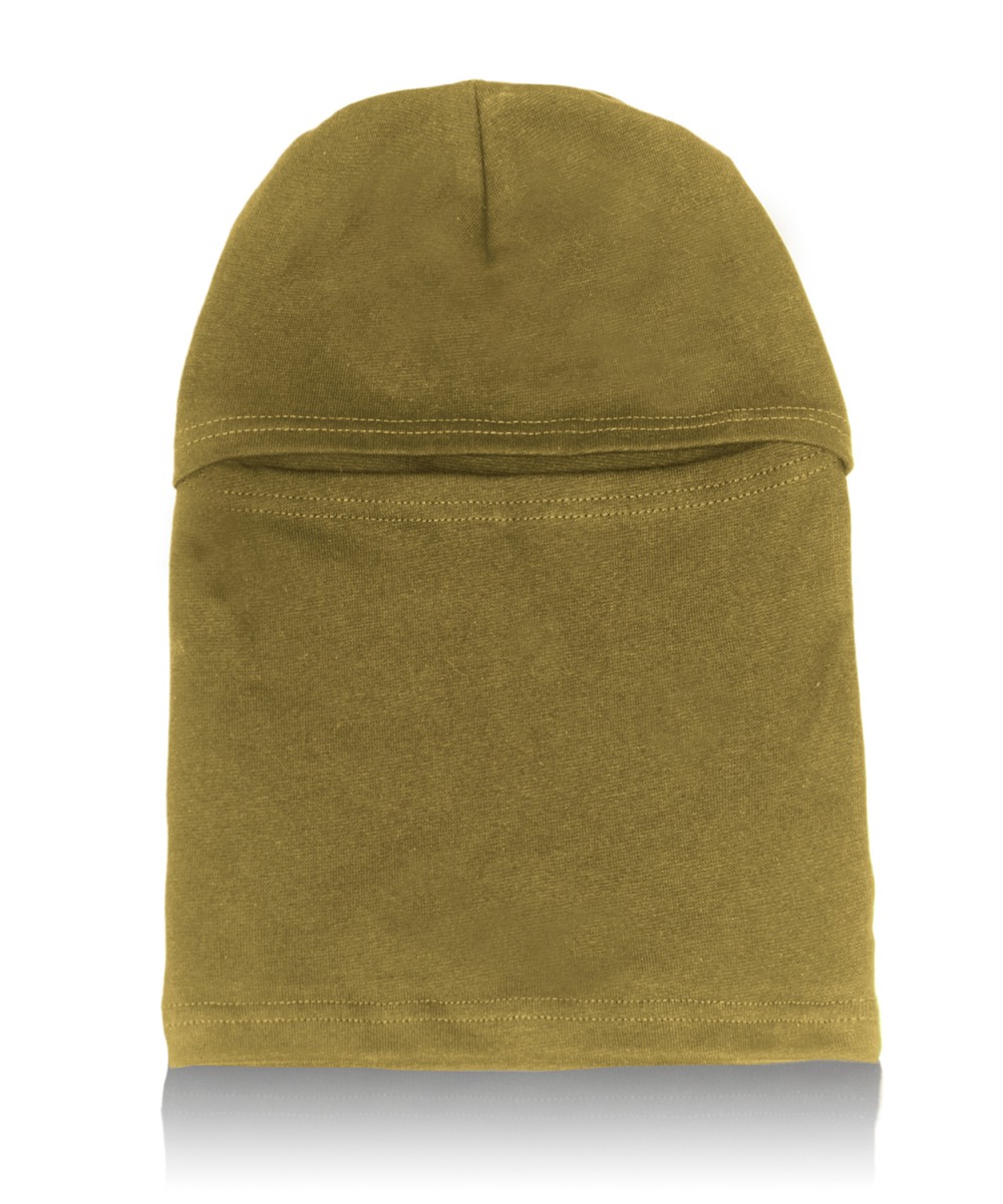 Beige knitted hat-mask-mask