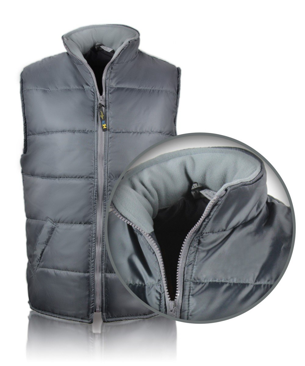 Insulated quilted vest t.gray